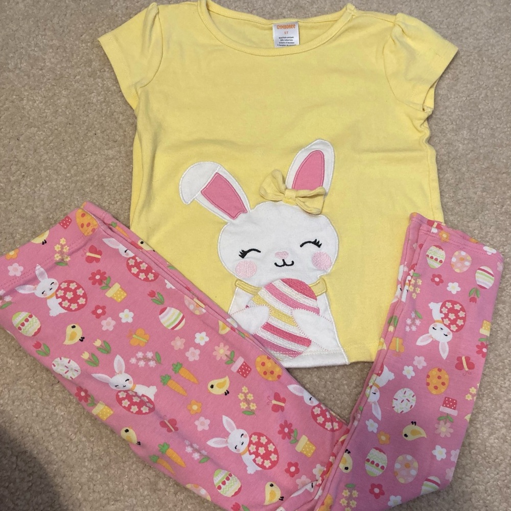 Gymboree Yellow and Pink Bunny Set